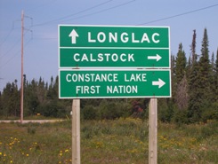 Constance Lake off Highway 11
