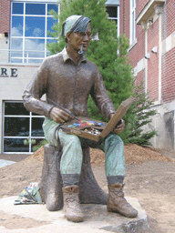 Tom Thomson Statue, Huntsville, Highway 11