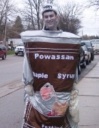 Can you believe this?  "Sappy" at the syrup festival in Powassan, highway 11